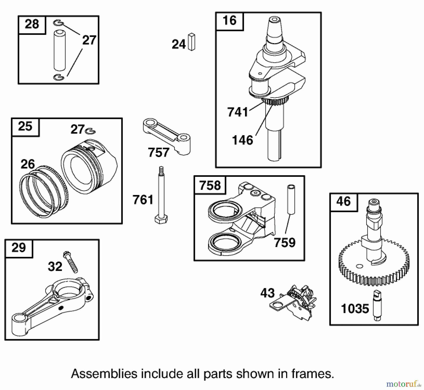  Toro Neu Mowers, Zero-Turn 74501 (Z16-44) - Toro Z16-44 TimeCutter Z Riding Mower, 2001 (210000001-210999999) CRANKSHAFT ASSEMBLY BRIGGS AND STRATTON 311777-0117-E1