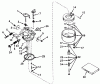 Toro 62837 - Shredder, 1974 (4000001-4999999) Ersatzteile CARBURETOR NO. 631581