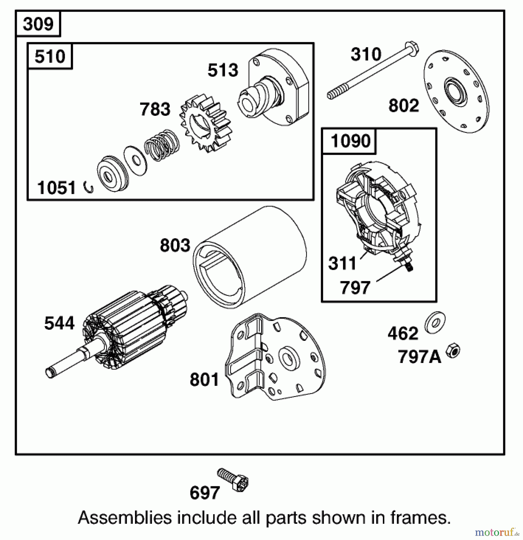  Toro Neu Mowers, Zero-Turn 74501 (Z16-44) - Toro Z16-44 TimeCutter Z Riding Mower, 2002 (220000001-220999999) STARTER ASSEMBLY BRIGGS AND STRATTON 311777-0117-E1
