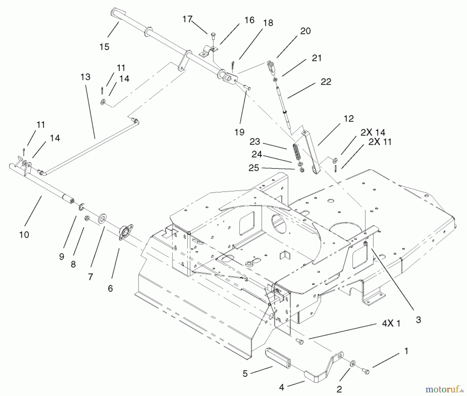  Toro Neu Mowers, Zero-Turn 74502 (Z16-44) - Toro Z16-44 TimeCutter Z Riding Mower, 2002 (220000001-220999999) PARKING BRAKE ASSEMBLY