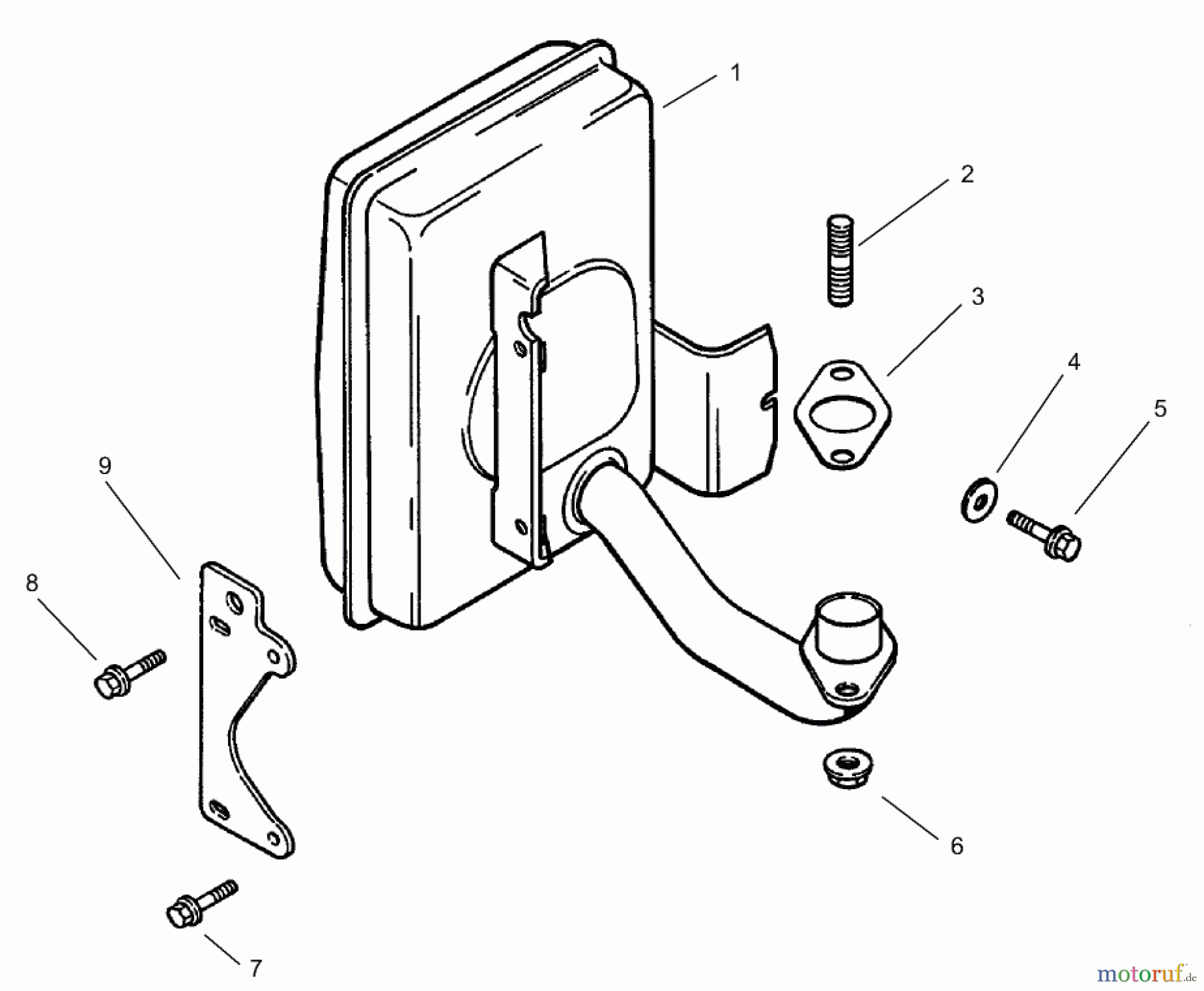 Toro Neu Mowers, Zero-Turn 74601 (17K-44ZX) - Toro 17K-44ZX TimeCutter ZX Riding Mower, 2003 (230000001-230999999) EXHAUST ASSEMBLY KOHLER CV 490S-27503