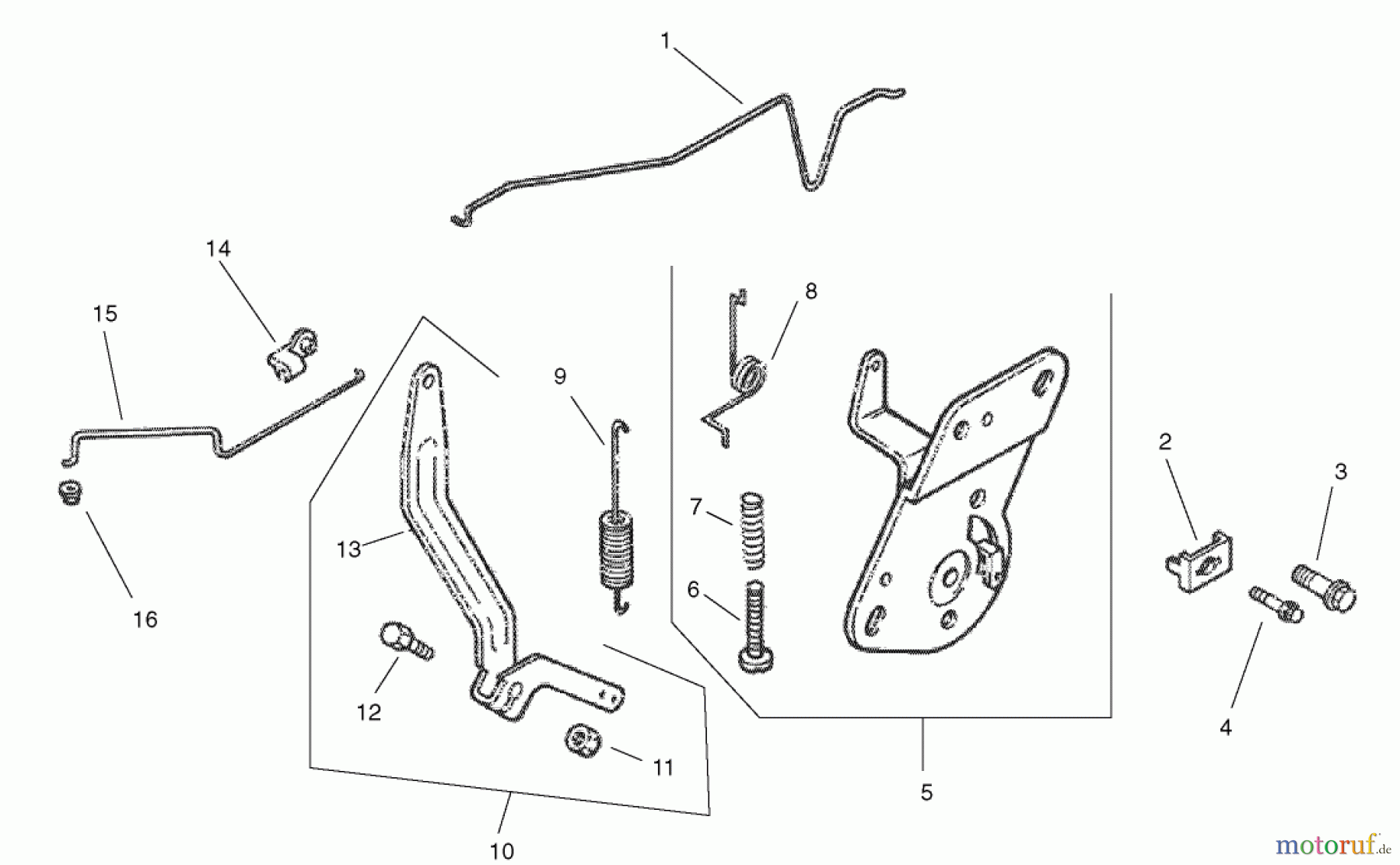 Toro Neu Mowers, Zero-Turn 74601 (Z17-44) - Toro Z17-44 TimeCutter Z Riding Mower, 2001 (210000001-210999999) ENGINE CONTROL ASSEMBLY KOHLER CV 490-27503