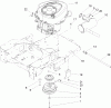Toro 74602 (18-44ZX) - 18-44ZX TimeCutter ZX Riding Mower, 2004 (240000001-240999999) Ersatzteile ENGINE AND CLUTCH ASSEMBLY
