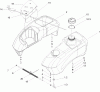 Toro 74602 (18-44ZX) - 18-44ZX TimeCutter ZX Riding Mower, 2004 (240000001-240999999) Ersatzteile FUEL TANK AND CONTROL POD ASSEMBLY