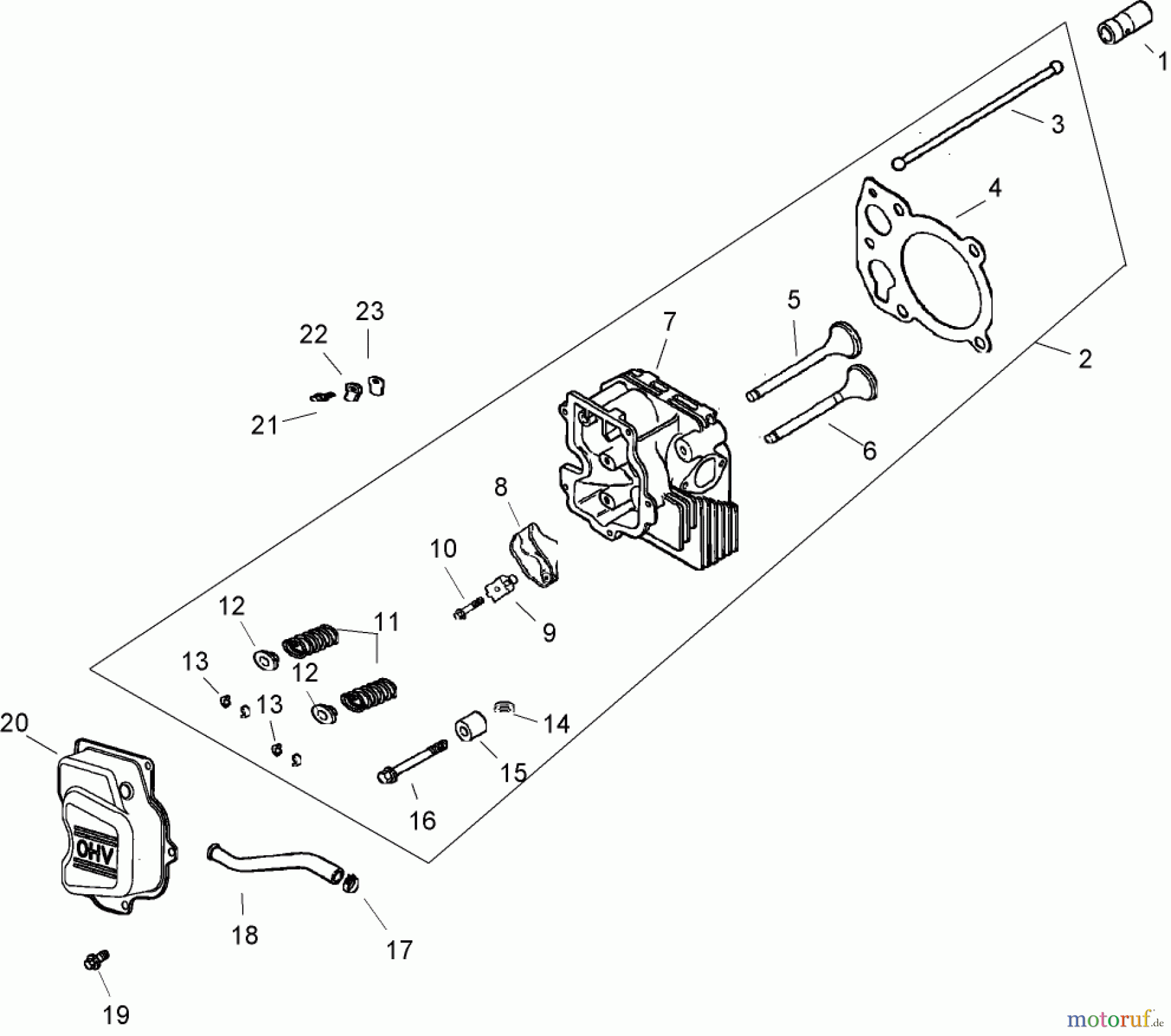 Toro Neu Mowers, Zero-Turn 74603 (ZX440) - Toro TimeCutter ZX440 Riding Mower, 2006 (260000001-260999999) HEAD, VALVE AND BREATHER ASSEMBLY KOHLER CV492S-27525