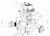 Toro 62853 - Shredder, 1974 (4000001-4999999) Ersatzteile ENGINE AND BASE ASSEMBLY