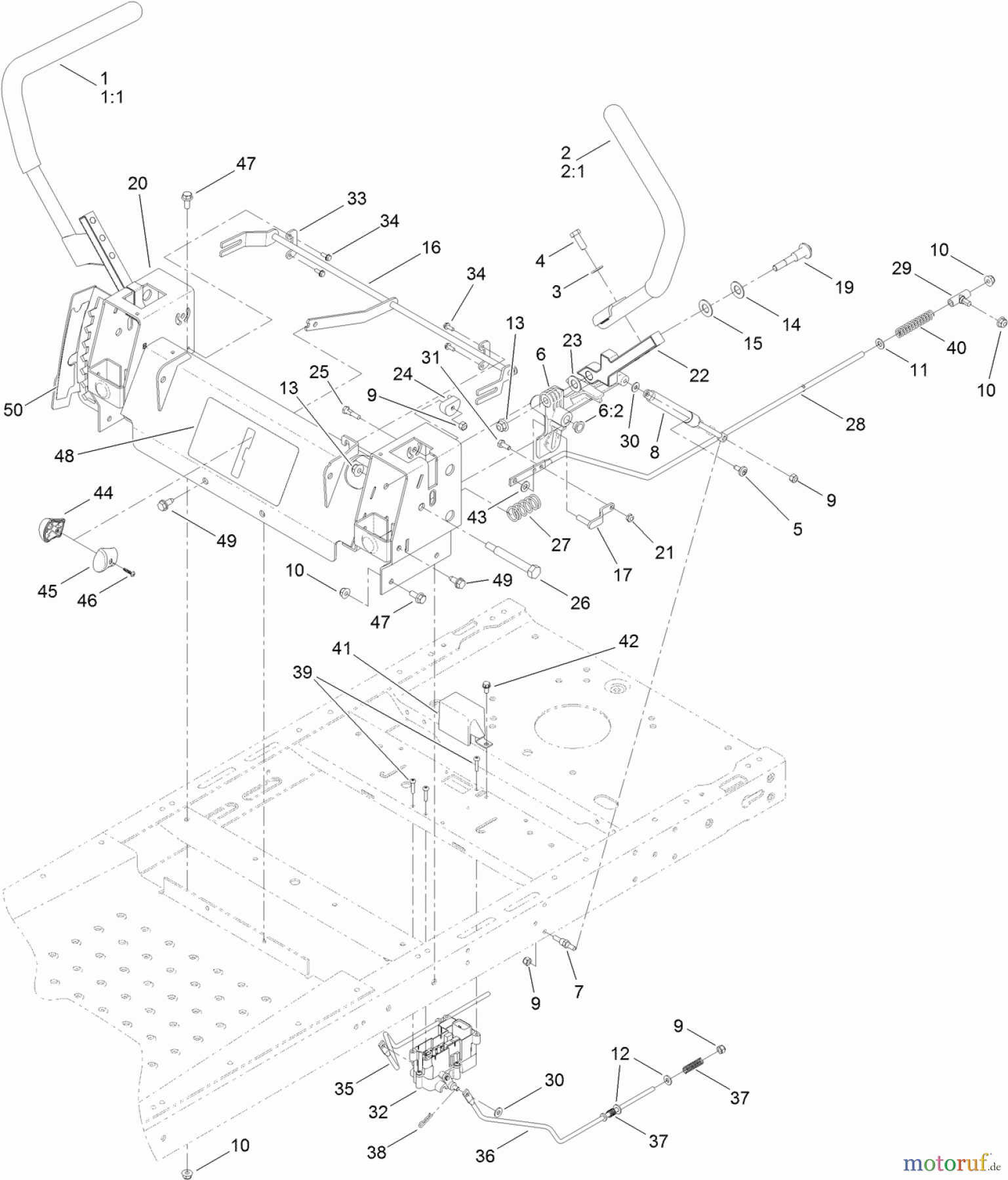 Toro Neu Mowers, Zero-Turn 74620 (3200) - Toro TimeCutter SS 3200 Riding Mower, 2011 (311000001-311999999) MOTION CONTROL ASSEMBLY