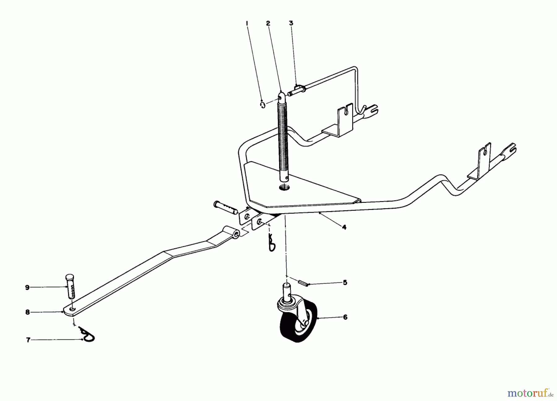  Toro Neu Blowers/Vacuums/Chippers/Shredders 62900 - Toro 5 hp Lawn Vacuum, 1973 (3000001-3999999) LAWN VACUUM TRAILER HITCH KIT NO. 59082