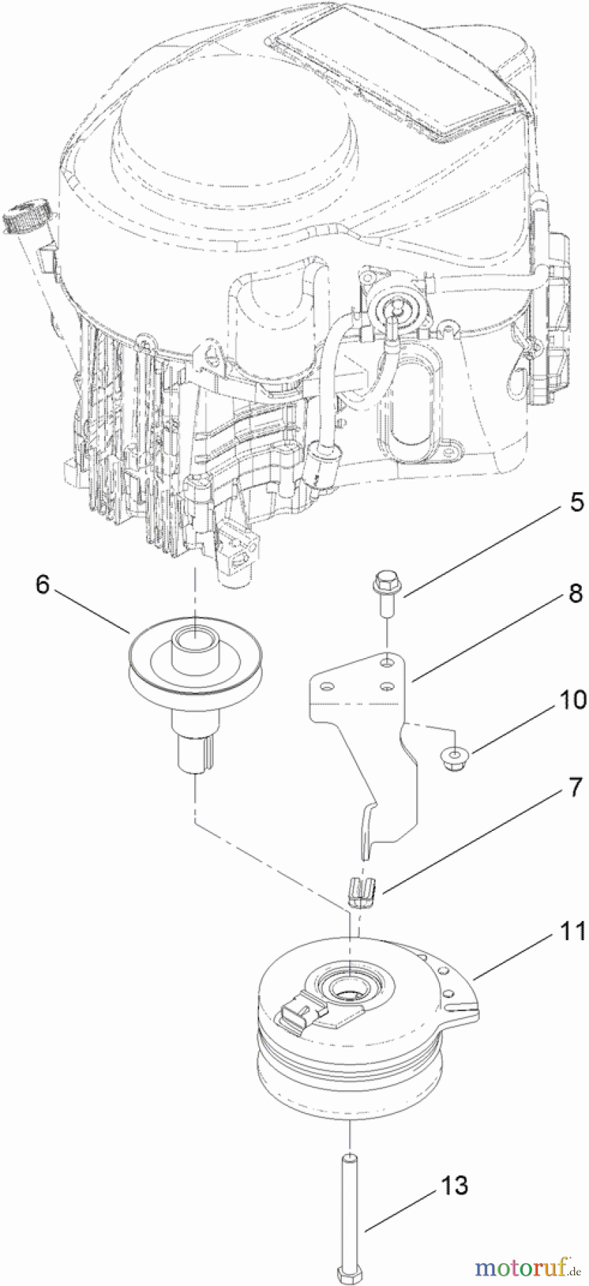 Toro Neu Mowers, Zero-Turn 74626 (4260) - Toro TimeCutter SS 4260 Riding Mower, 2012 (SN 312000001-312999999) CLUTCH ASSEMBLY