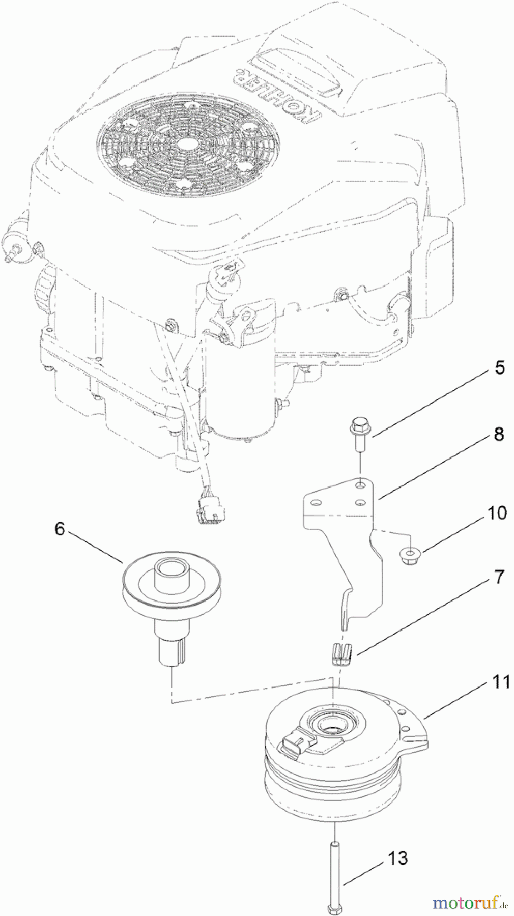 Toro Neu Mowers, Zero-Turn 74628 (4235) - Toro TimeCutter SS 4235 Riding Mower, 2012 (SN 312000001-312999999) CLUTCH ASSEMBLY