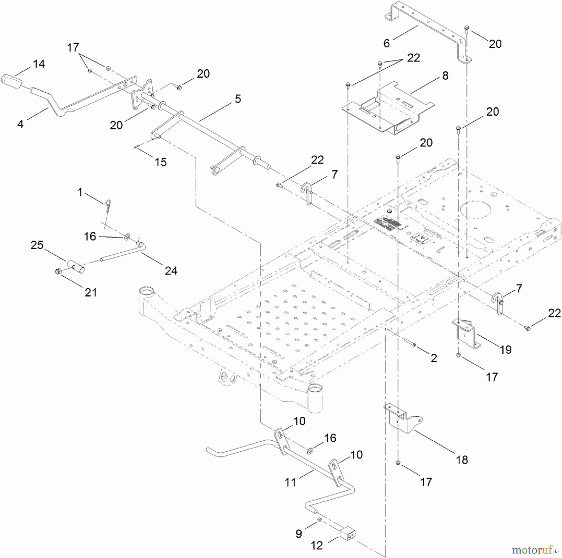  Toro Neu Mowers, Zero-Turn 74630 (5000) - Toro TimeCutter SS 5000 Riding Mower, 2012 (SN 312000001-312999999) DECK LIFT ASSEMBLY