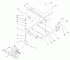 Toro 74701 (17-52ZX) - 17-52ZX TimeCutter ZX Riding Mower, 2003 (230000001-230999999) Ersatzteile FRONT FRAME ASSEMBLY