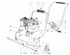 Toro 62905 - 5 hp Lawn Blower, 1973 (3000001-3999999) Ersatzteile ENGINE AND HANDLE ASSEMBLY