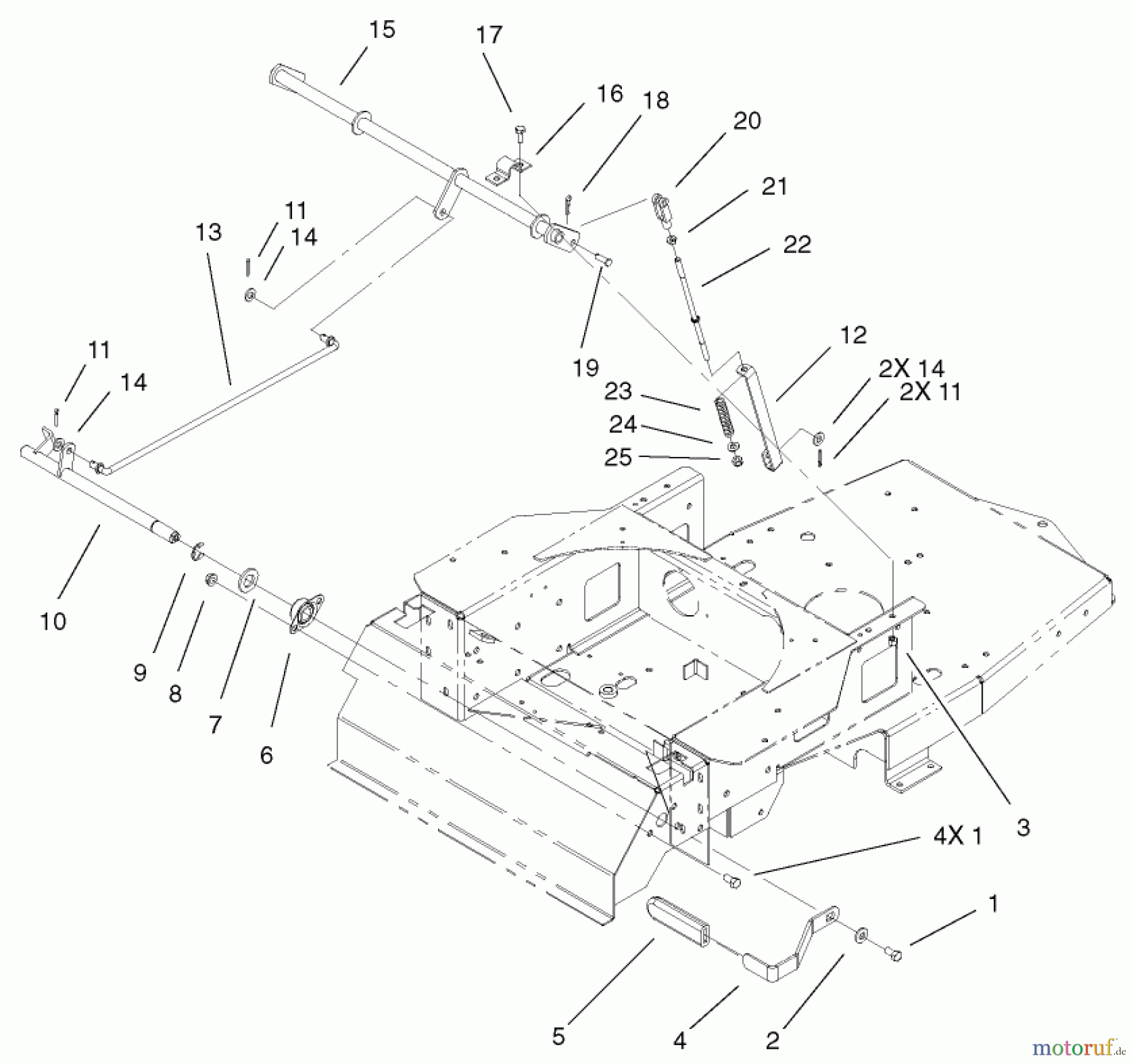 Toro Neu Mowers, Zero-Turn 74701 (Z17-52) - Toro Z17-52 TimeCutter Z Riding Mower, 2001 (210000001-210999999) PARKING BRAKE ASSEMBLY