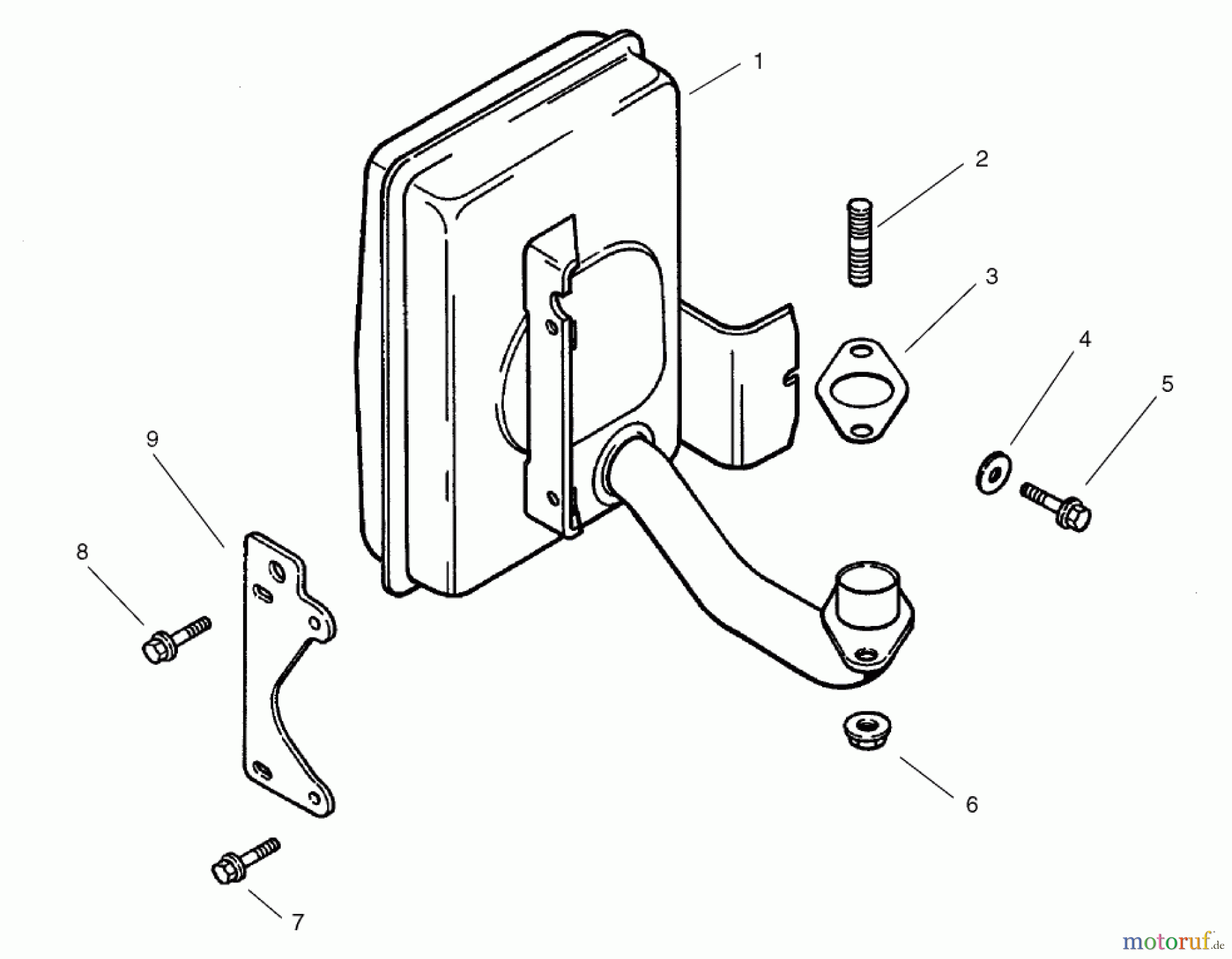 Toro Neu Mowers, Zero-Turn 74701 (Z17-52) - Toro Z17-52 TimeCutter Z Riding Mower, 2002 (220000001-220999999) EXHAUST ASSEMBLY KOHLER CV 490-27503