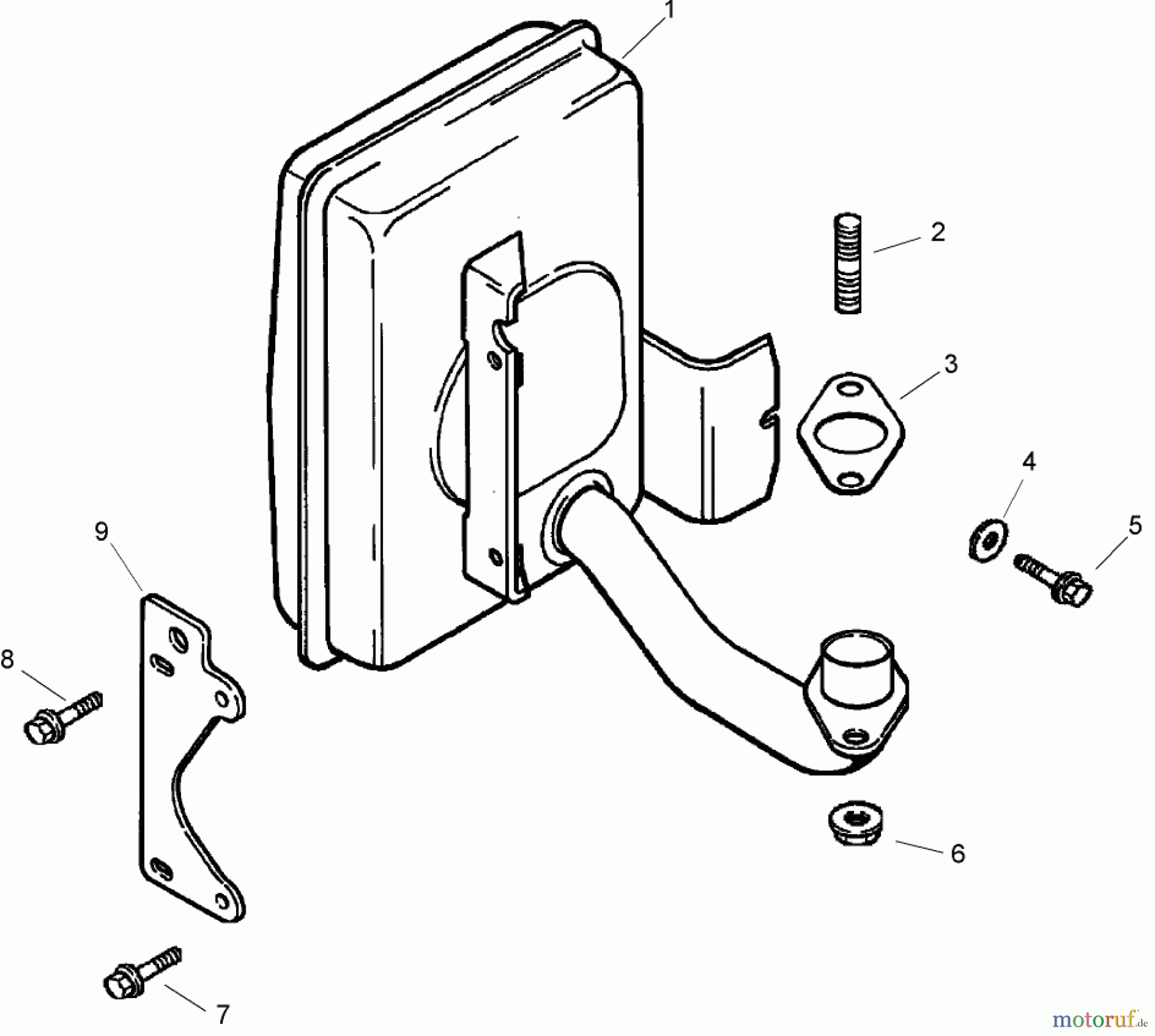 Toro Neu Mowers, Zero-Turn 74702 (18-52ZX) - Toro 18-52ZX TimeCutter ZX Riding Mower, 2004 (240000200-240999999) EXHAUST ASSEMBLY KOHLER CV492S-27525