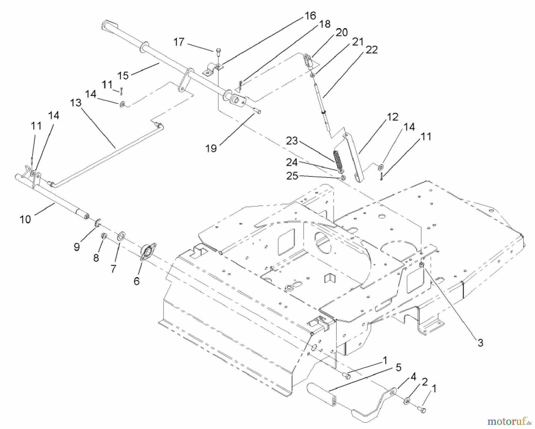 Toro Neu Mowers, Zero-Turn 74702 (18-52ZX) - Toro 18-52ZX TimeCutter ZX Riding Mower, 2004 (240000001-240000199) PARKING BRAKE ASSEMBLY