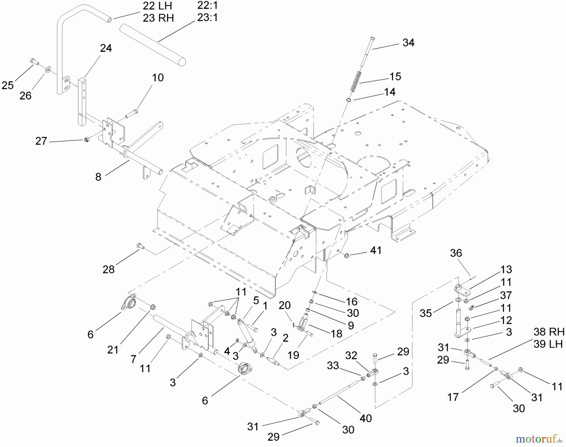 Toro Neu Mowers, Zero-Turn 74704 (ZX480) - Toro TimeCutter ZX480 Riding Mower, 2005 (250000001-250999999) CONTROL ASSEMBLY