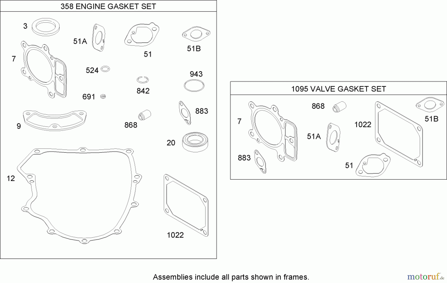 Toro Neu Mowers, Zero-Turn 74704 (ZX480) - Toro TimeCutter ZX480 Riding Mower, 2006 (260000001-260999999) GASKET KIT BRIGGS AND STRATTON 441577-0122-E1