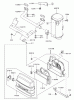 Toro 74801 (18-52ZX) - 18-52ZX TimeCutter ZX Riding Mower, 2003 (230000001-230999999) Ersatzteile AIR FILTER / MUFFLER ASSEMBLY KAWASAKI FH531V-CS07