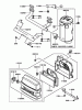Toro 74802 (19-52ZX) - 19-52ZX TimeCutter ZX Riding Mower, 2004 (240000159-240999999) Ersatzteile AIR FILTER AND MUFFLER ASSEMBLY KAWASAKI FH580V-AS13