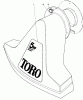 Toro 62923 - 5 hp Lawn Vacuum, 1975 (5000001-5999999) Ersatzteile SNOUT ASSEMBLY (MODELS 62912 & 62923)