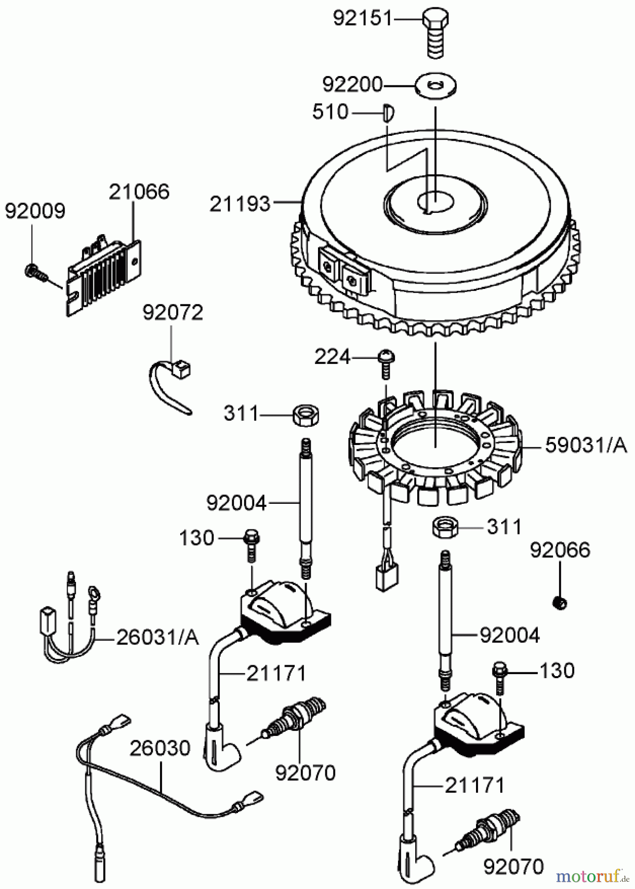 Toro Neu Mowers, Zero-Turn 74806 (ZX525) - Toro TimeCutter ZX525 Riding Mower, 2005 (250000001-250999999) ELECTRIC EQUIPMENT ASSEMBLY KAWASAKI FH541V-AS07