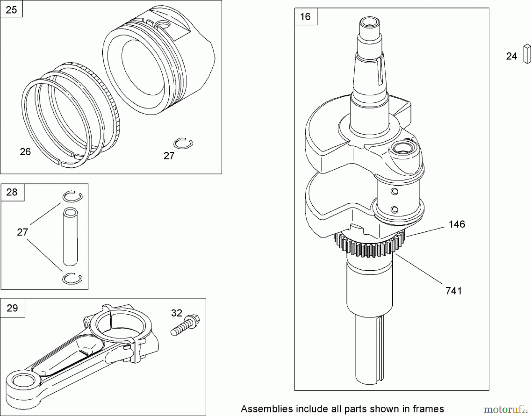 Toro Neu Mowers, Zero-Turn 74814 (Z5200) - Toro TITAN Z5200 Zero-Turn-Radius Riding Mower, 2007 (270000001-270999999) CRANKSHAFT ASSEMBLY BRIGGS AND STRATTON 44M777-0118-E1
