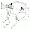 Toro 62923 - 5 hp Lawn Vacuum, 1978 (8000001-8999999) Ersatzteile CONTROLS & HANDLE ASSEMBLY (MODEL 62912)