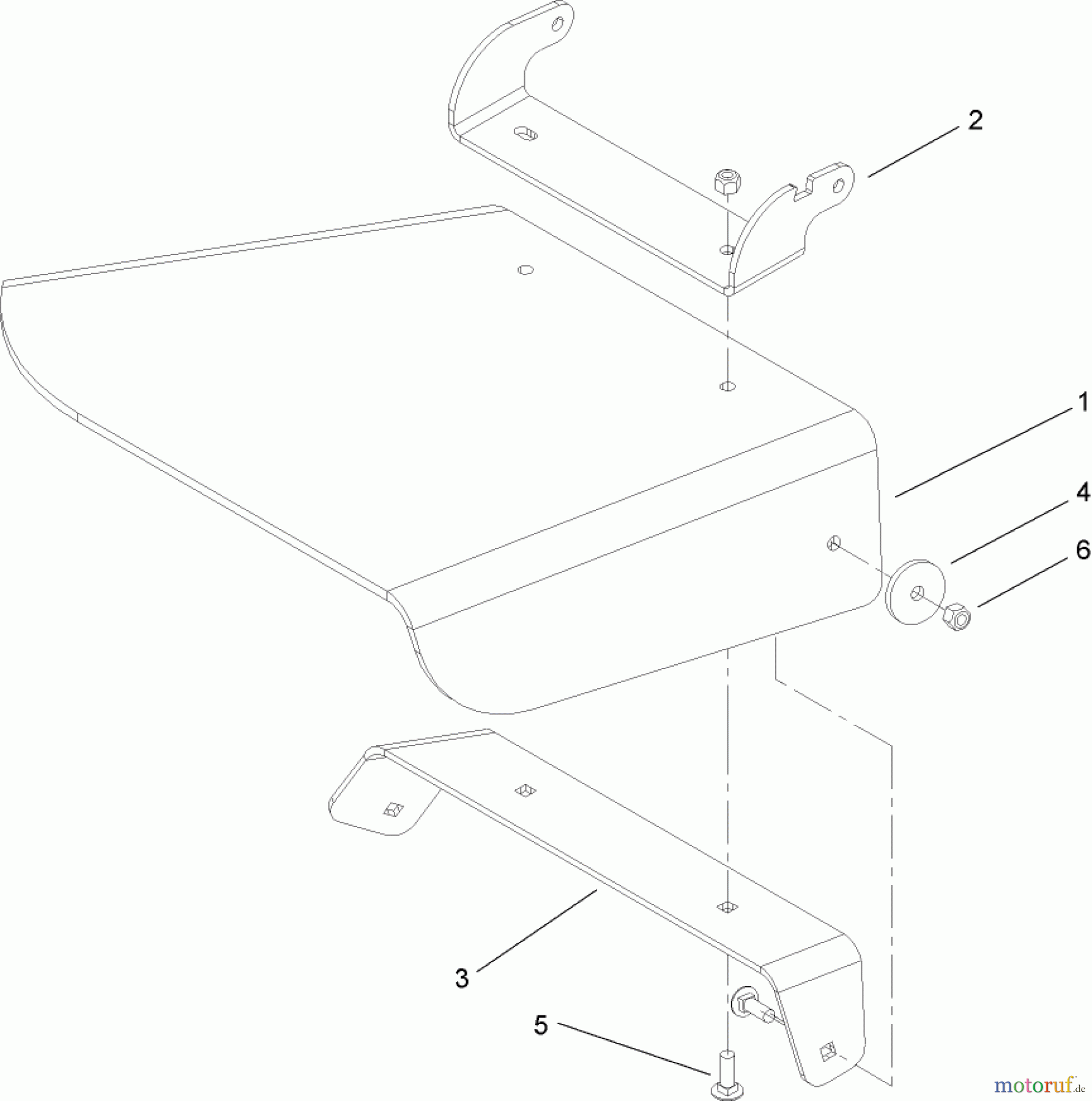  Toro Neu Mowers, Zero-Turn 74816 (Z4800) - Toro TITAN Z4800 Zero-Turn-Radius Riding Mower, 2008 (280000001-280999999) RUBBER DEFLECTOR ASSEMBLY NO. 114-1651