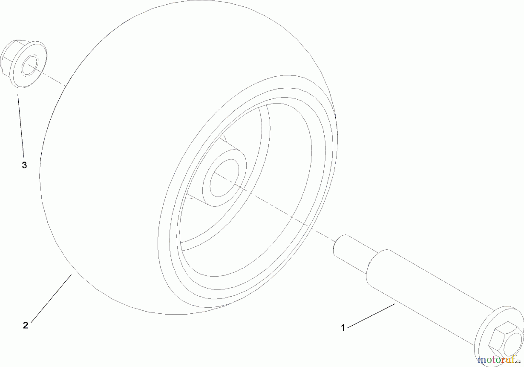 Toro Neu Mowers, Zero-Turn 74818 (Z5200) - Toro TITAN Z5200 Zero-Turn-Radius Riding Mower, 2008 (280000001-280999999) ANTI-SCALP ROLLER ASSEMBLY NO. 109-6388