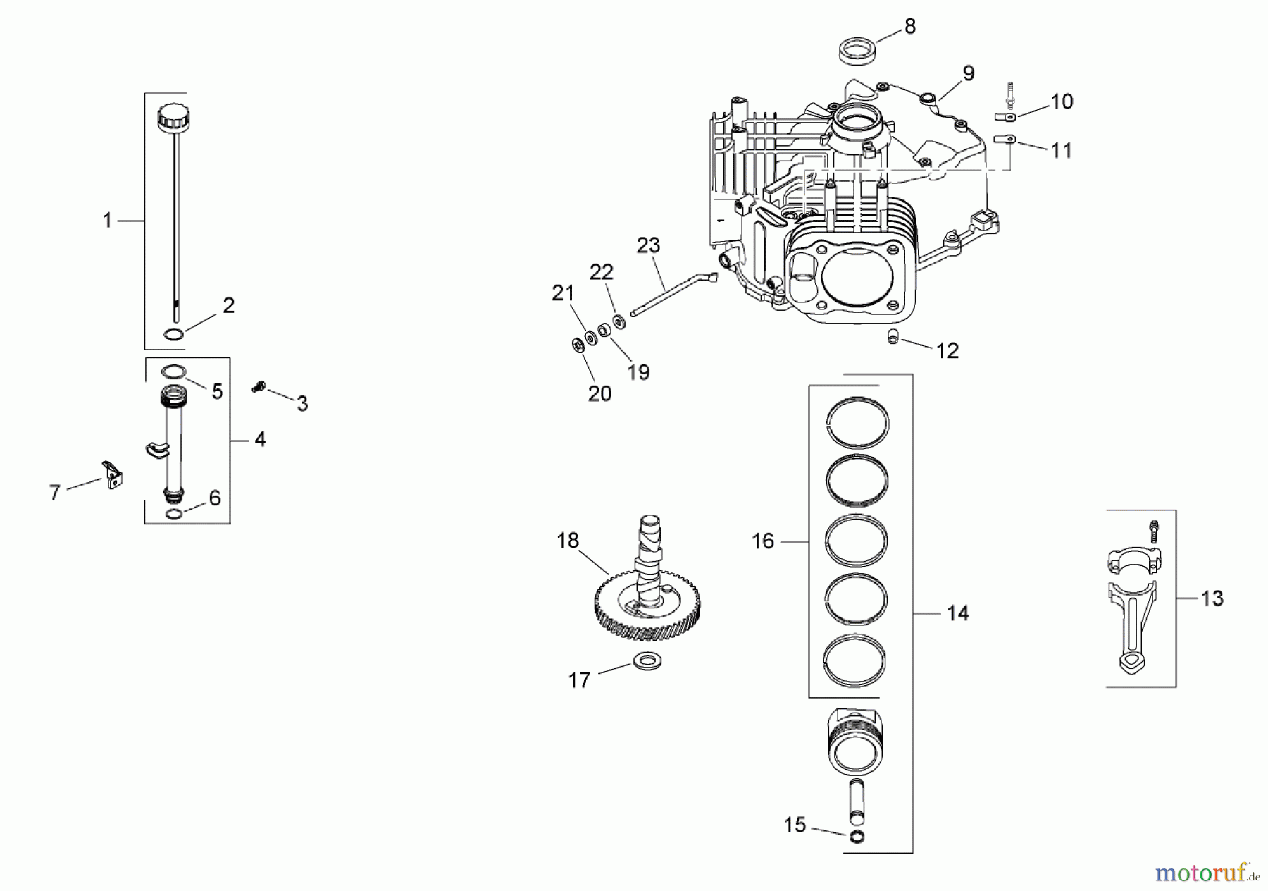  Toro Neu Mowers, Zero-Turn 74818 (Z5200) - Toro TITAN Z5200 Zero-Turn-Radius Riding Mower, 2008 (280000001-280999999) CRANKCASE ASSEMBLY KOHLER SV830-0014