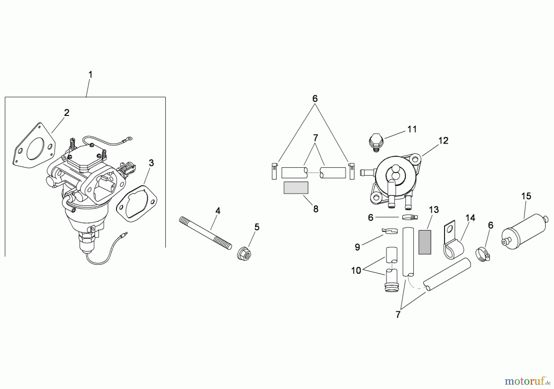 Toro Neu Mowers, Zero-Turn 74818 (Z5200) - Toro TITAN Z5200 Zero-Turn-Radius Riding Mower, 2008 (280000001-280999999) FUEL SYSTEM ASSEMBLY KOHLER SV830-0014