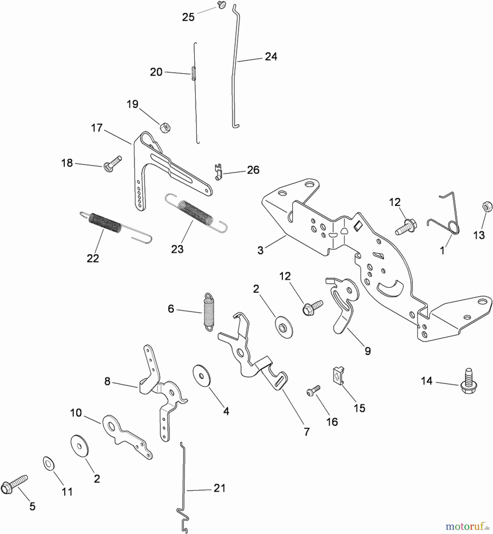  Toro Neu Mowers, Zero-Turn 74822 (ZX5400) - Toro TITAN ZX5400 Zero-Turn-Radius Riding Mower, 2009 (290000001-290999999) ENGINE CONTROL ASSEMBLY KOHLER SV820-0015