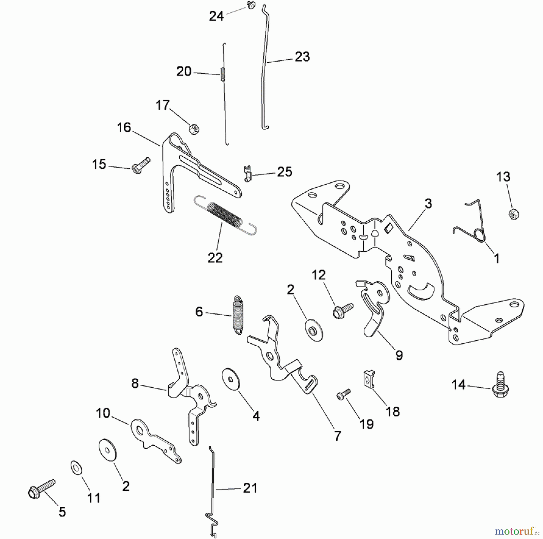  Toro Neu Mowers, Zero-Turn 74823 (ZX6000) - Toro TITAN ZX6000 Zero-Turn-Radius Riding Mower, 2009 (290000001-290999999) ENGINE CONTROL ASSEMBLY KOHLER SV830-0016
