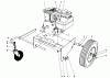 Toro 62912 - 5 hp Lawn Vacuum, 1980 (0000001-0999999) Ersatzteile ENGINE AND BASE ASSEMBLY (MODEL 62912)