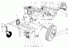 Toro 62912 - 5 hp Lawn Vacuum, 1980 (0000001-0999999) Ersatzteile ENGINE AND BASE ASSEMBLY (MODEL 62923)