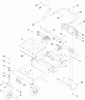Toro 74842 (ZX5420) - TITAN ZX5420 Zero-Turn-Radius Riding Mower, 2012 (SN 312000001-312999999) Ersatzteile MAIN FRAME AND CASTER WHEEL ASSEMBLY