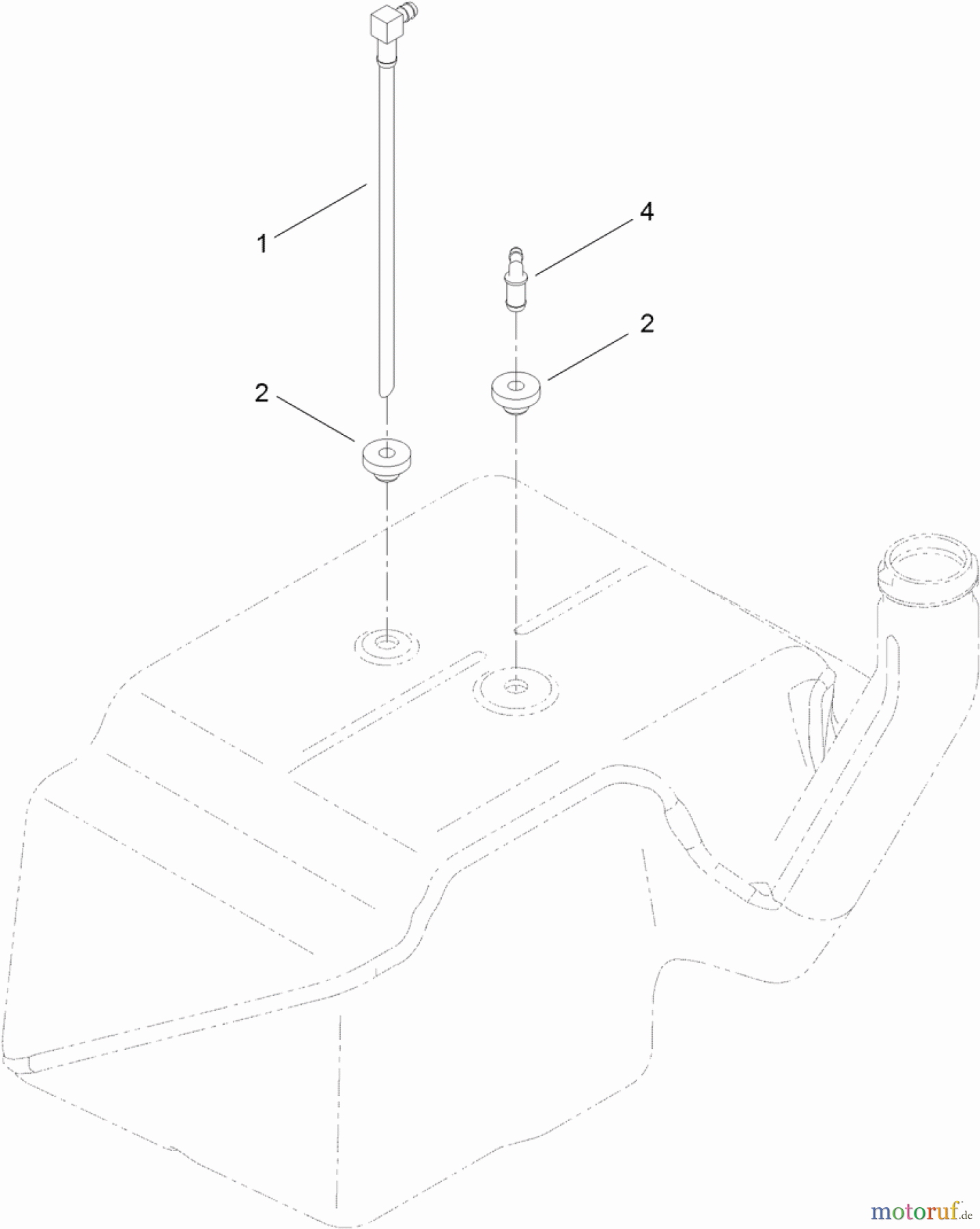 Toro Neu Mowers, Zero-Turn 74845 (ZX4820) - Toro TITAN ZX4820 Zero-Turn-Radius Riding Mower, 2011 (SN 311000001-311999999) MULTI LAYER FUEL TANK ASSEMBLY NO. 117-7352