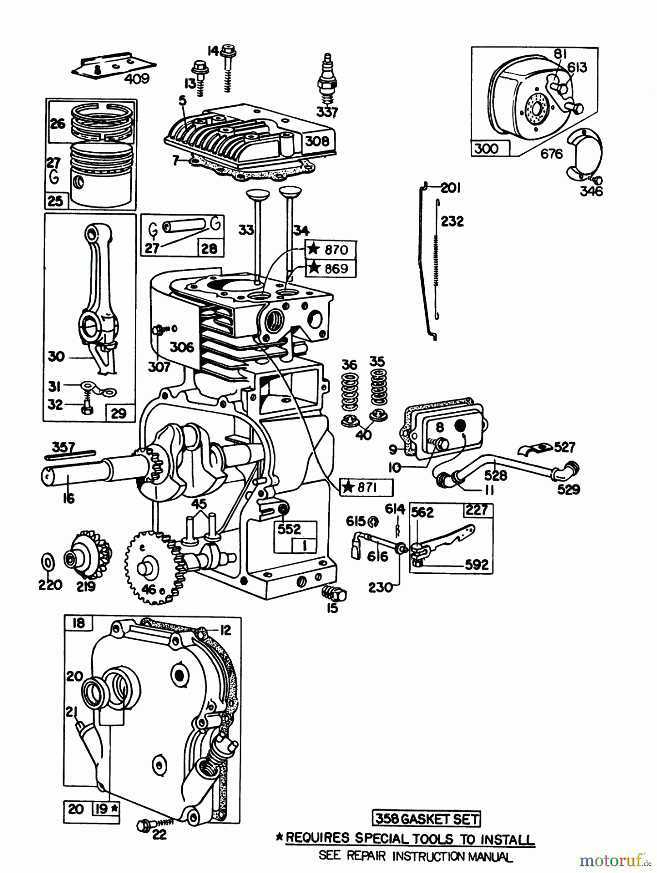 Toro Neu Blowers/Vacuums/Chippers/Shredders 62923 - Toro 5 hp Lawn Vacuum, 1981 (1000001-1999999) ENGINE