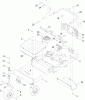 Toro 74872 (MX5480) - TITAN MX5480 Zero-Turn-Radius Riding Mower, 2012 (SN 312000001-312999999) Ersatzteile MAIN FRAME AND CASTER WHEEL ASSEMBLY