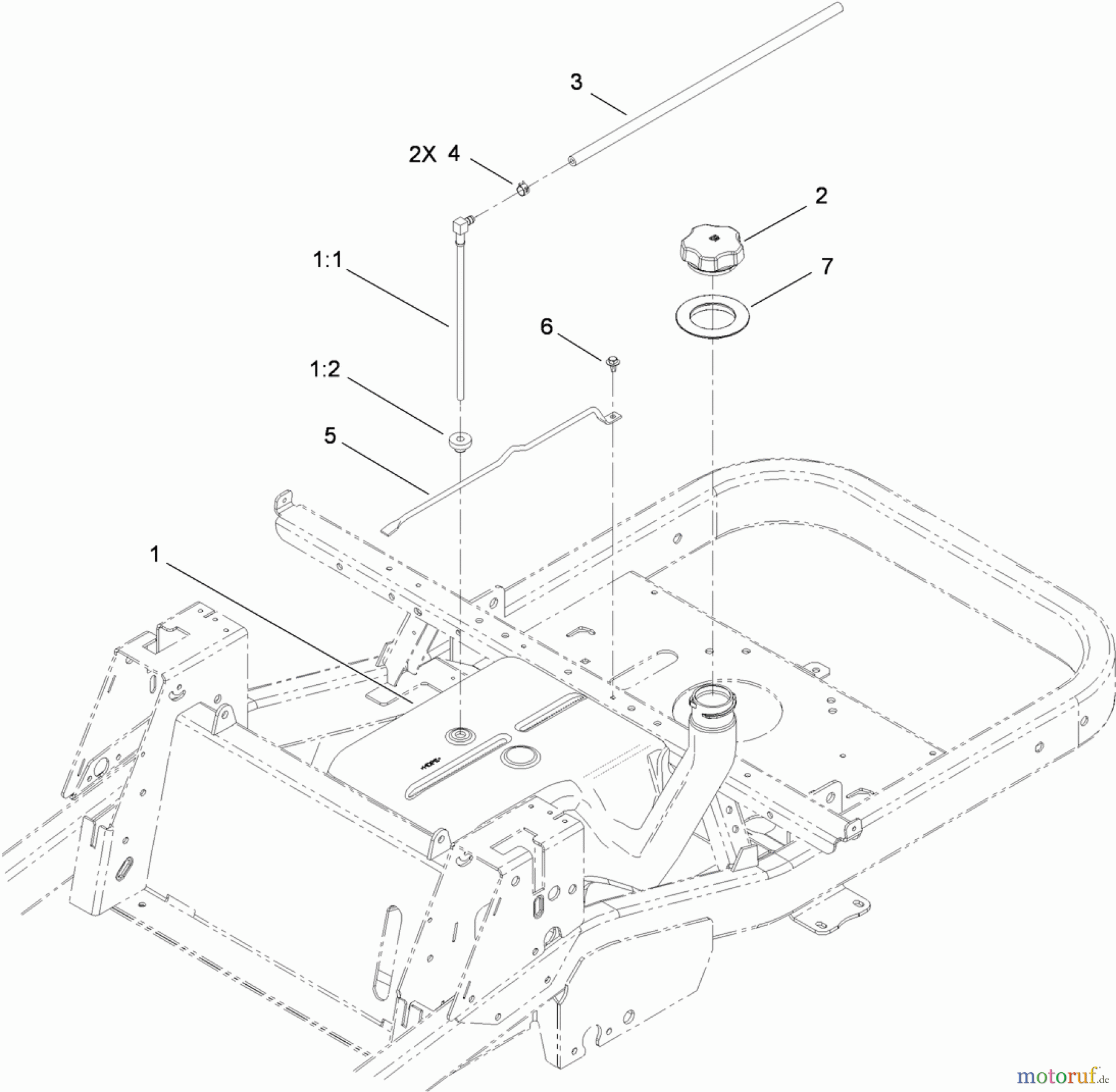  Toro Neu Mowers, Zero-Turn 74912 (ZX4800) - Toro TITAN ZX4800 Zero-Turn-Radius Riding Mower, 2010 (310000001-310999999) FUEL DELIVERY SYSTEM