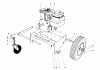 Toro 62912 - 5 hp Lawn Vacuum, 1982 (2000001-2999999) Ersatzteile ENGINE AND BASE ASSEMBLY (MODEL 62912)