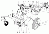 Toro 62912 - 5 hp Lawn Vacuum, 1982 (2000001-2999999) Ersatzteile ENGINE AND BASE ASSEMBLY (MODEL 62923)
