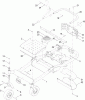 Toro 74924 (ZX5420) - TITAN ZX5420 Zero-Turn-Radius Riding Mower, 2012 (SN 312000001-312999999) Ersatzteile MAIN FRAME AND CASTER WHEEL ASSEMBLY