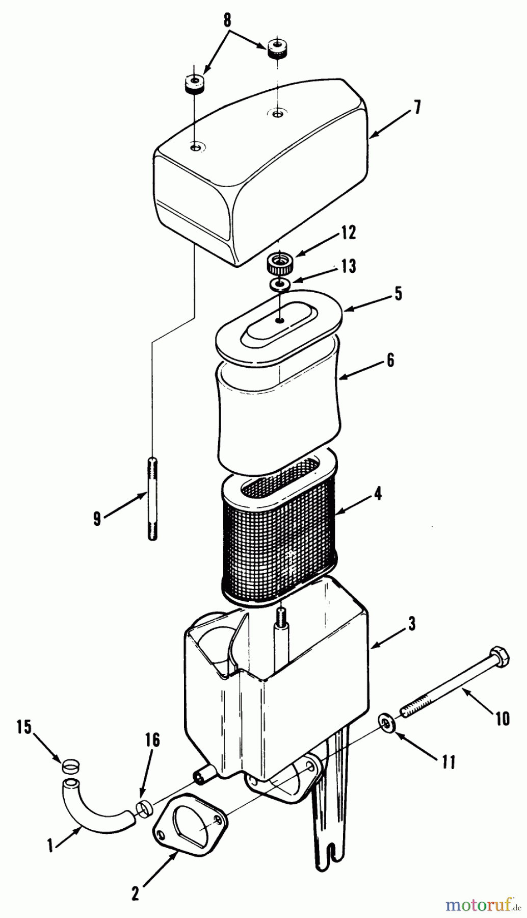 Toro Neu Mowers, Zero-Turn Y1-12OE01 (612-Z) - Toro 612-Z Tractor, 1990 AIR CLEANER-612-Z