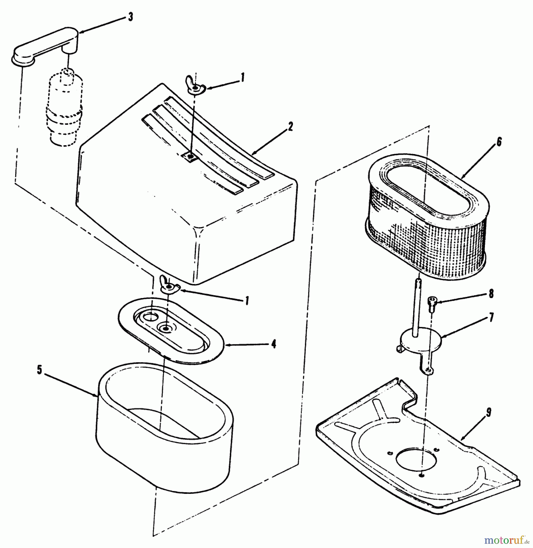 Toro Neu Mowers, Zero-Turn Y1-12OE01 (612-Z) - Toro 612-Z Tractor, 1990 AIR CLEANER-616-Z