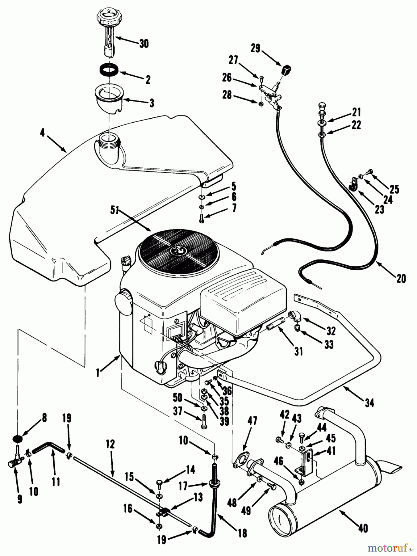  Toro Neu Mowers, Zero-Turn Y1-12OE01 (612-Z) - Toro 612-Z Tractor, 1990 ENGINE AND FUEL SYSTEMS