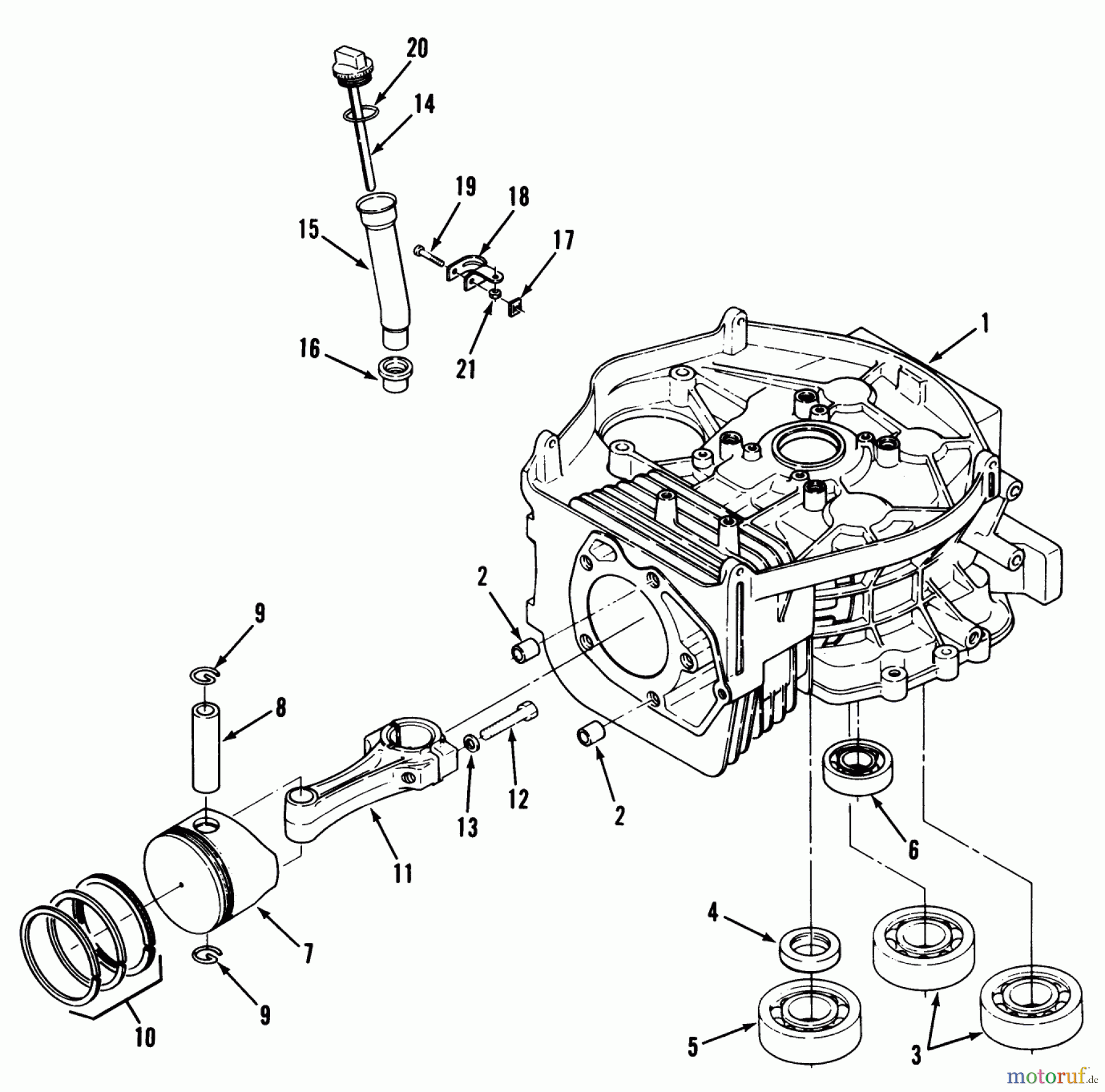 Toro Neu Mowers, Zero-Turn Y1-16OE02 (616-Z) - Toro 616-Z Tractor, 1990 ENGINE CYLINDER BLOCK-612-Z