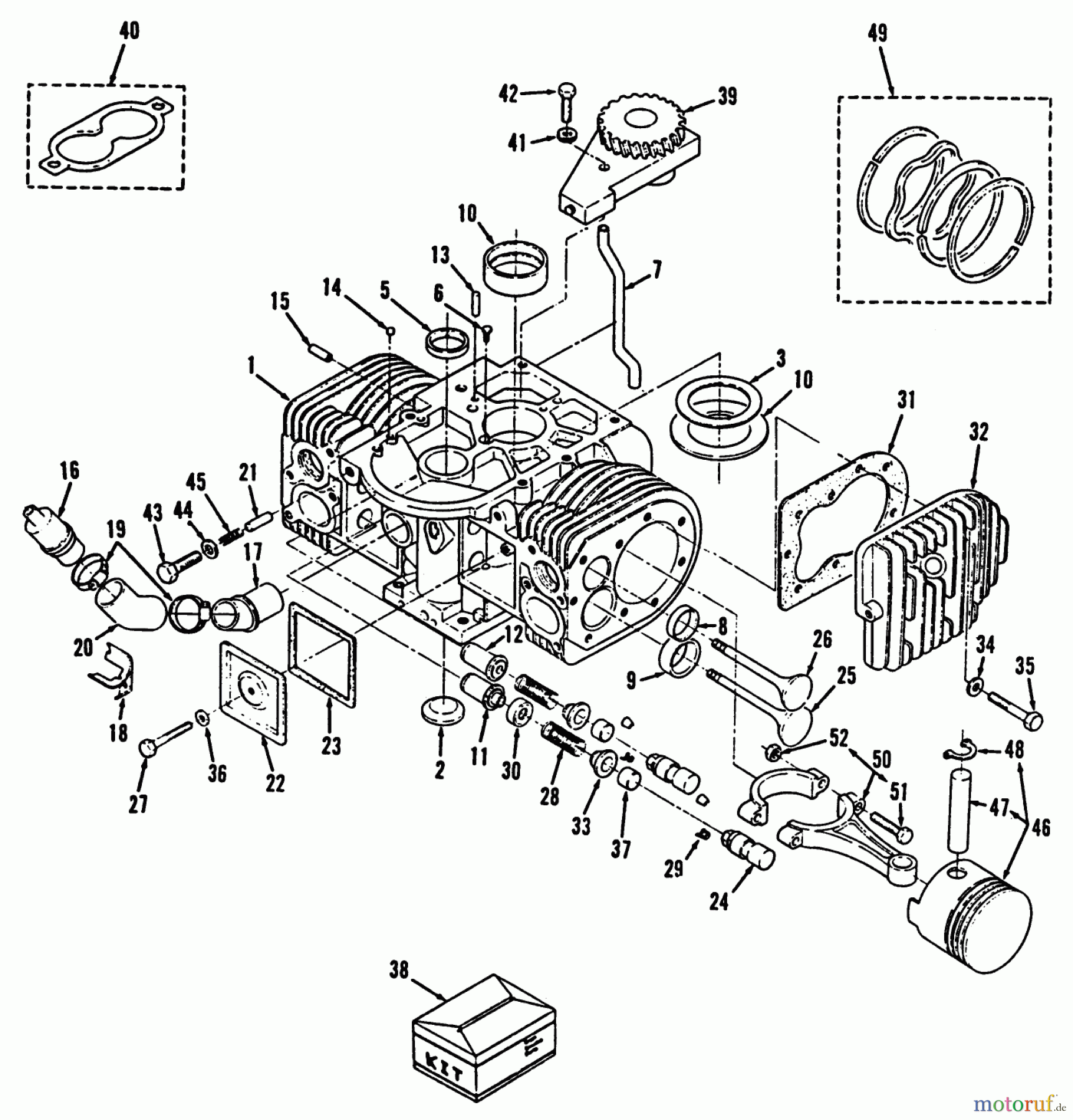 Toro Neu Mowers, Zero-Turn Y1-12OE01 (612-Z) - Toro 612-Z Tractor, 1990 ENGINE CYLINDER BLOCK-616-Z